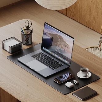 Modern Laptop Office Decoration 3d model