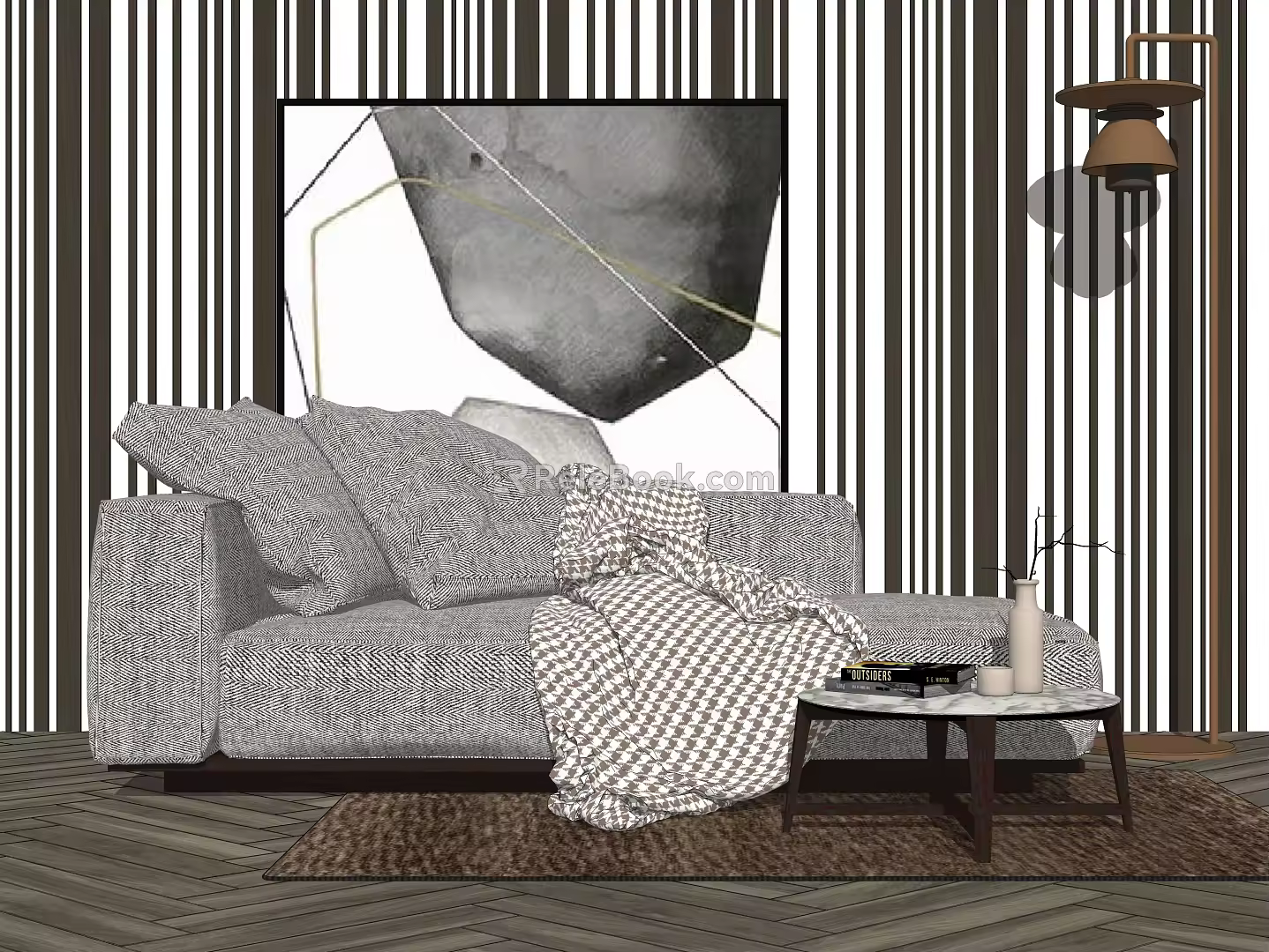 Modern chaise longue 3d model