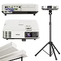 Complete Professional Projector Setup With Projection Screens Tripods And Mounts
