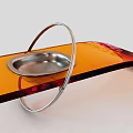 Colorful Acrylic Curved Trays With Metal Bowl Inserts Modern Decor