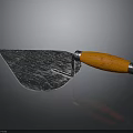 Heavy Duty Construction Trowel Featuring Orange Handle And Metal Blade