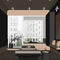 Modern SPA Sauna Interior With Cozy Relaxation Area And Natural Wood Accents
