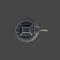 Black Cylindrical Weapon Explosive Device With 3407 Number Ring Sections And Top Handle