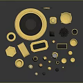 Stylish Gold And Black Decorative Household Items For Home Accessories