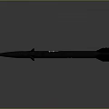 Black Military Missile Weapon with C4 Marking and Tactical Aerodynamic Design