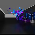 Modern DMC Themed Photo Spot With Colorful Cubes And Purple Letters