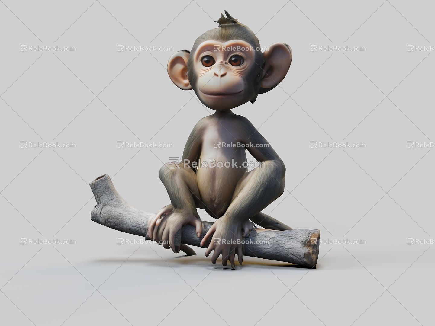 Monkey Primate Wildlife Forest Animal Social Behavior Climbing Ability Reproduction and Habitat Monkey Group Structure Small Monkey Ornaments 3d model