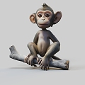 Monkey Primate Wildlife Forest Animal Social Behavior Climbing Ability Reproduction and Habitat Monkey Group Structure Small Monkey Ornaments 3d model