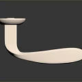 Sleek Modern Golden Door Handle With Reflective Surface And Contemporary Design