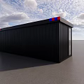Black Container Building For Public Security Joint Police Station With Police Lights