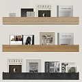 Modern Wall Shelf Minimalist Solid Wood Bookshelf Magazine Rack Wall Bookshelf 3d model