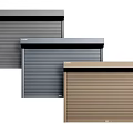 Roller Shutters Available In Dark Gray Light Gray And Brown Colors 3d model