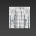 Elegant Pleated Gray And White Double Layer Curtains With Sheer Panels And Tassel Tiebacks