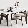 Calligaris Dining Table and Chair 3d model