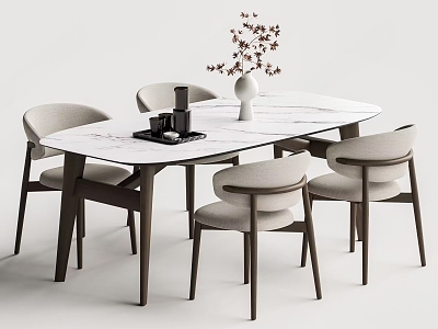 Calligaris Dining Table and Chair 3d model