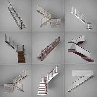 Modern Style Stairs 3d model