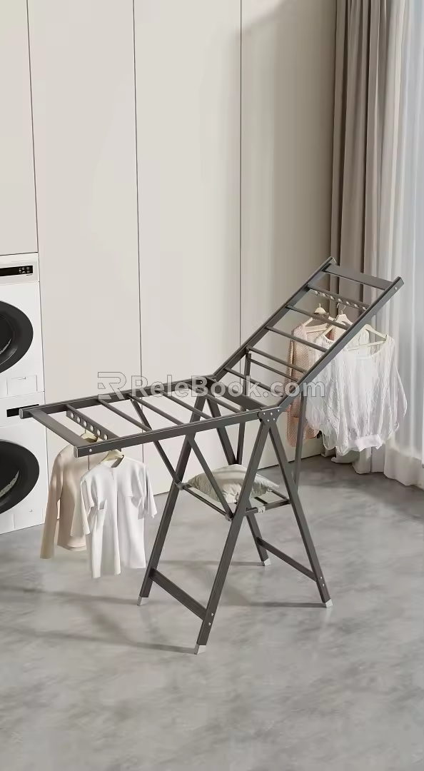 modern hanger folding hanger clothes 3d model