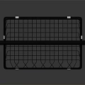 Modern Metal Storage Rack with Multiple Wire Baskets on Rolling Casters for Home Organization 3d model