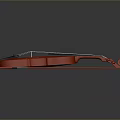 Red Wooden Violin With Bow For Musical And Daily Household Use