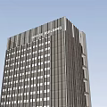 Modern High Rise Office Building With Glass Facade And Window Design