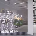 Modern Clothing Store Interior With Clothes Racks Hats Shoes Checkout Counter Lighting And Brand Logo