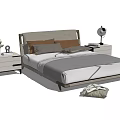 Modern Double Bed 3d model