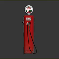 Red Shell Fuel Dispenser With Digital Display And Fuel Nozzle