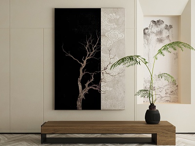 Quiet decorative painting 3d model