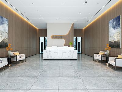 Modern Hall Reception Hall 3d model