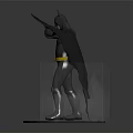 Batman Character Statue With Bat Wings And Detailed Costume On Shiny Base