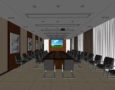 Modern Meeting Room Meeting Tables and Chairs 3d model Modern Meeting Room Meeting Tables and Chairs 3d model