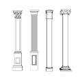 European Roman Column 3d model