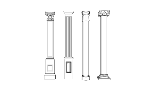 European Roman Column 3d model