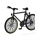 Black Bicycle With Classic Design Sturdy Frame Comfortable Seat And Large Wheels