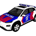 Hyundai SUV With Blue And Red Graphics And Roof Lights