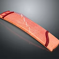Traditional Chinese Zither Musical Instrument with Handcrafted Wooden Body and Red Decorative Strings