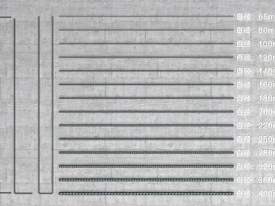 Architectural Building Components with Multiple Size Specifications Including Dimensions like 65mm 80mm 100mm and 120mm 3d model
