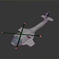 White Drone Vehicle With Black Rotors Red Tip Markers And Streamlined Design