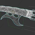 Tactical Combat Weapon With Three Pronged Blades And Textured Grip Design