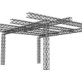 Steel Frame Structure With Cross Beams And Vertical Columns For Construction