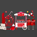 100 Days TISIC Sweet Photo Check-in Spot With Pink Ferris Wheel Candy Cart And Balloons