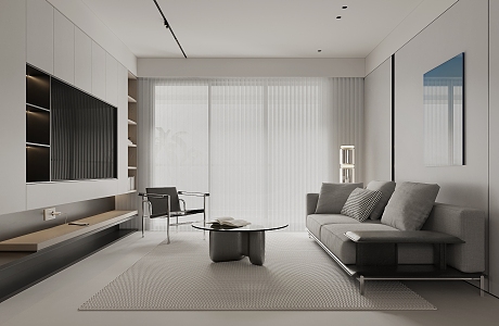 modern living room 3d model