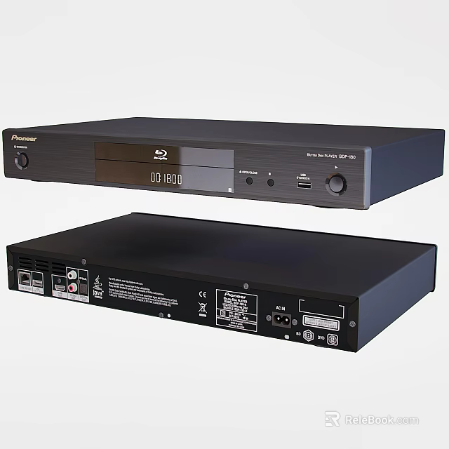Panasonic Blu - ray Player With Front Panel Display And Rear Ports Digital Device 3d model 