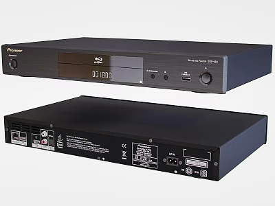 Panasonic Blu - ray Player With Front Panel Display And Rear Ports Digital Device 3d model