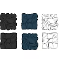 Three-dimensional wall ornaments 3d model