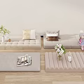 Cozy Living Space With Sofa Cushions Dolls Plants Magazines And Soft Rugs