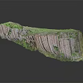 Natural Rock Formation With Green Vegetation Columnar Cliffs And Winding Pathway In Lush Landscape