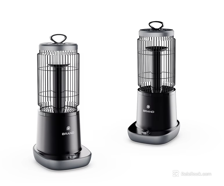 DAMOON Black Electric Insect Killer Devices With Portable Cage Design And Stable Base 3d model 