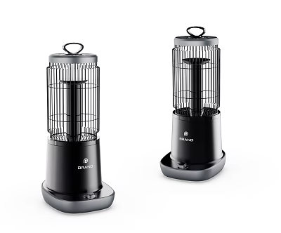 DAMOON Black Electric Insect Killer Devices With Portable Cage Design And Stable Base 3d model