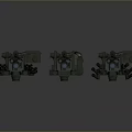 laser tower turret turntable sci-fi tower defense game tower defense sci-fi turret game turret game turret 3d model